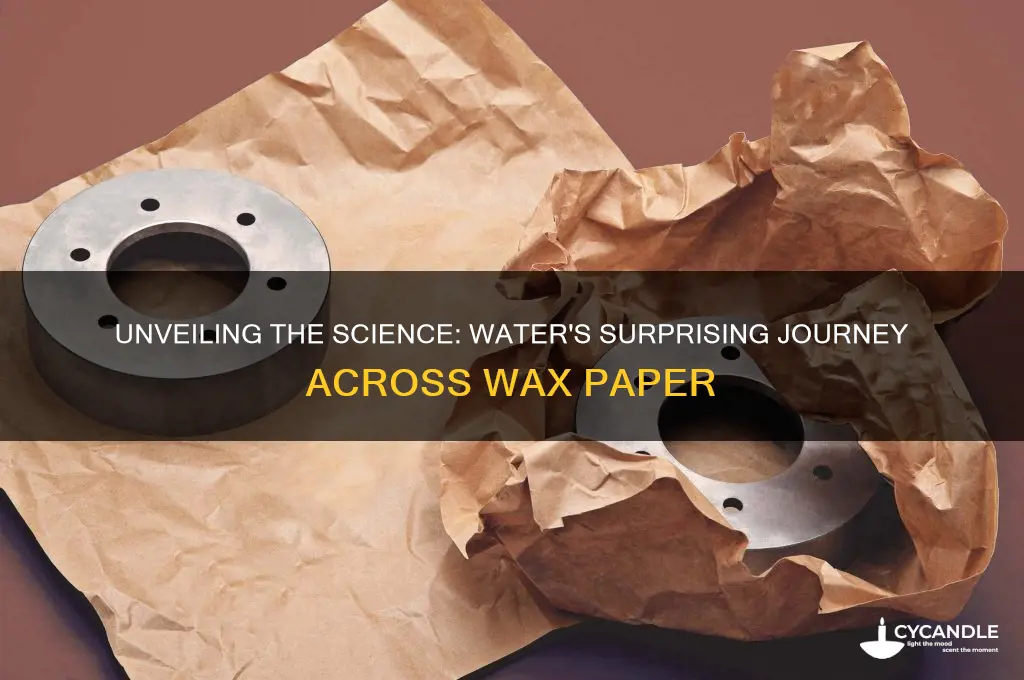 why can i pull water across wax paper