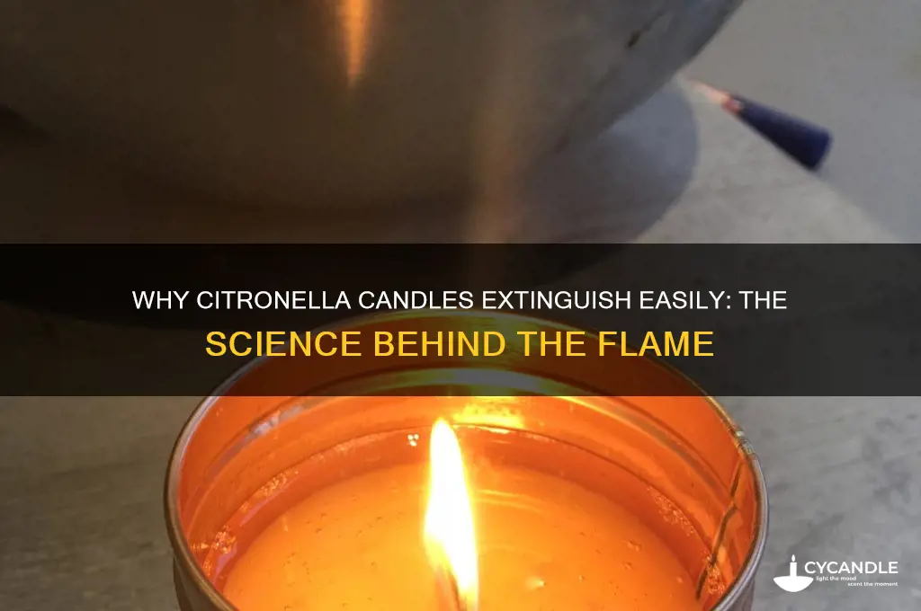 why can you blow out a citronella candle