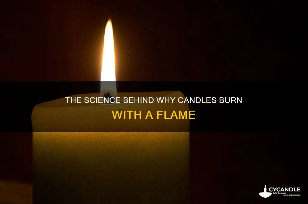 why candle burns with a flame