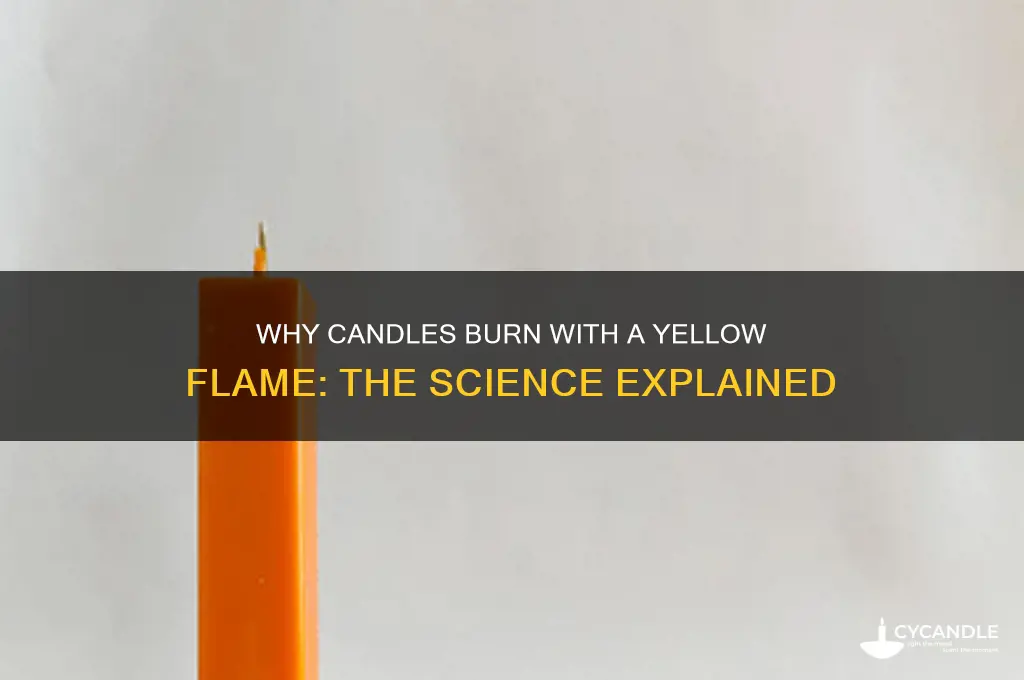 why candle burns with yellow flame