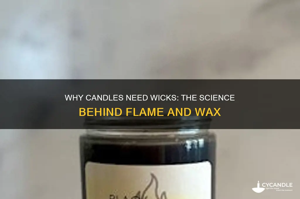 why cant candles burn without a wick