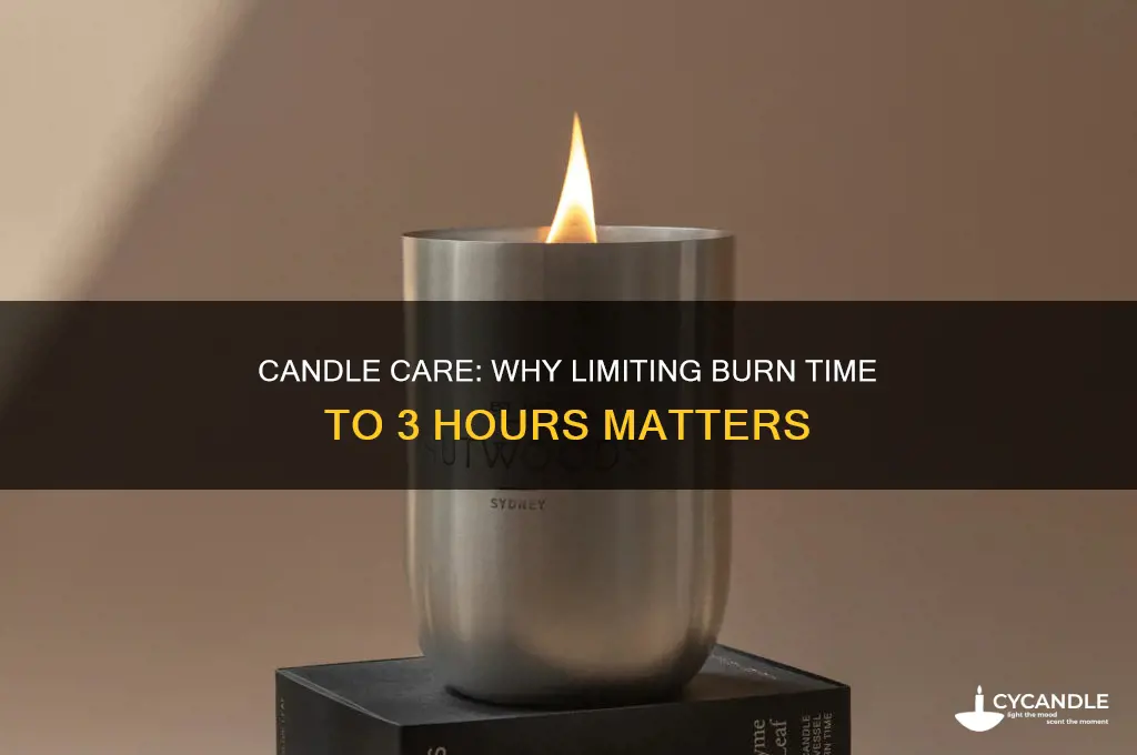 why cant we burn candles for more that 3 hours