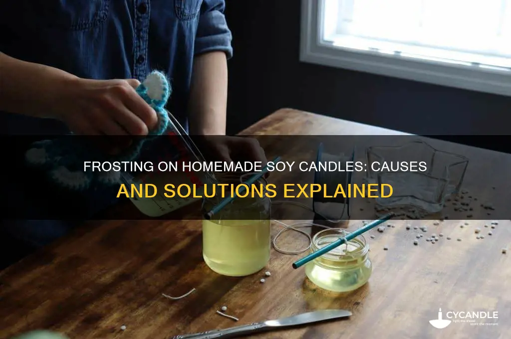 why did i get frosting on my homemade soy candle