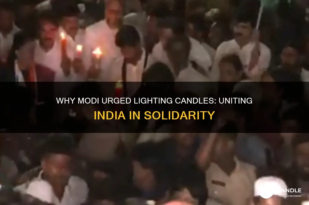 why did modi ask to light candles