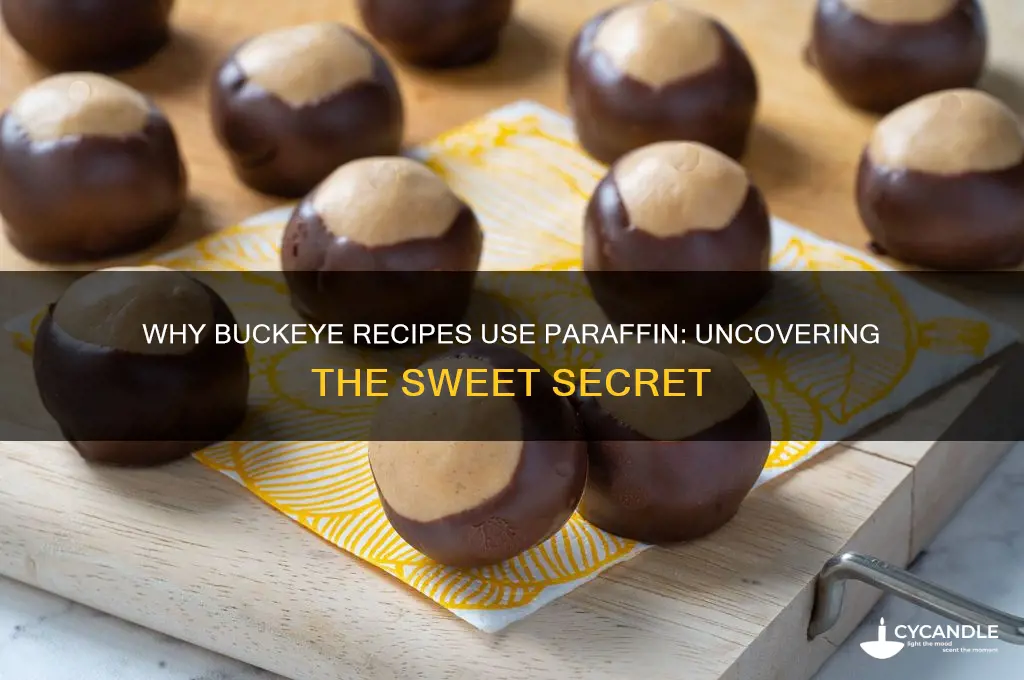 why did my buckeye recipe call for paraffin