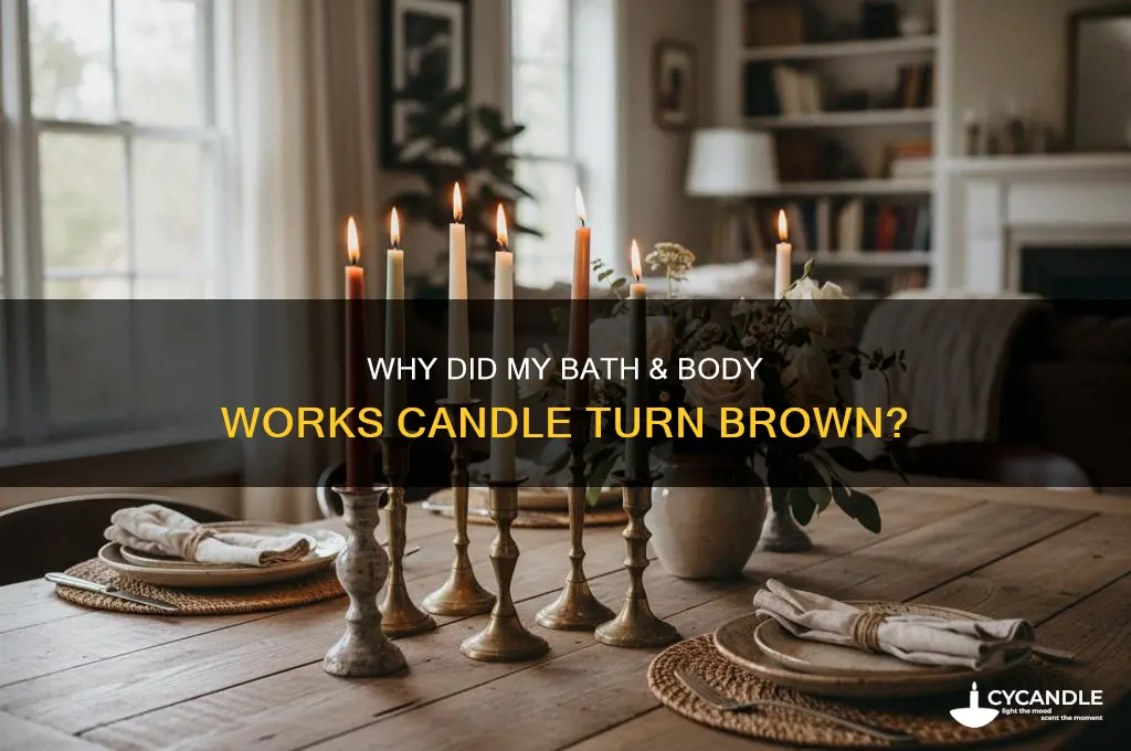 why did my candle turn brown bath and body works