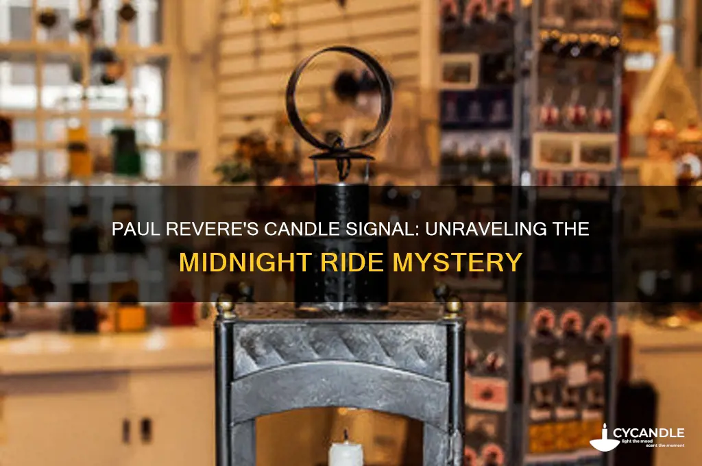 why did paul revere light a candle