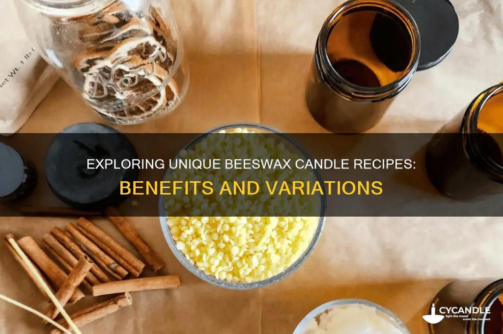 why different beeswax candle recipes