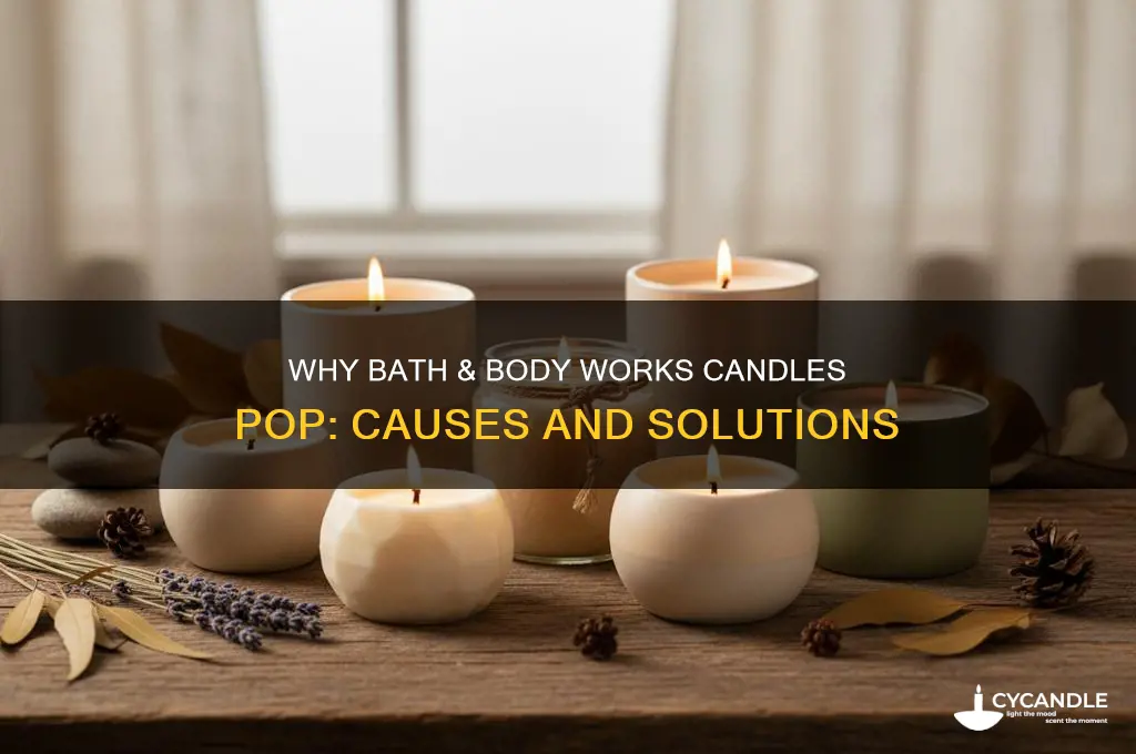 why do bath and body works candles pop