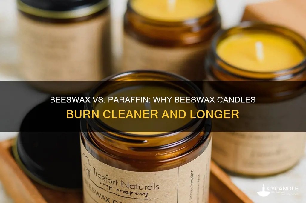 why do beeswax candles burn better than parafin