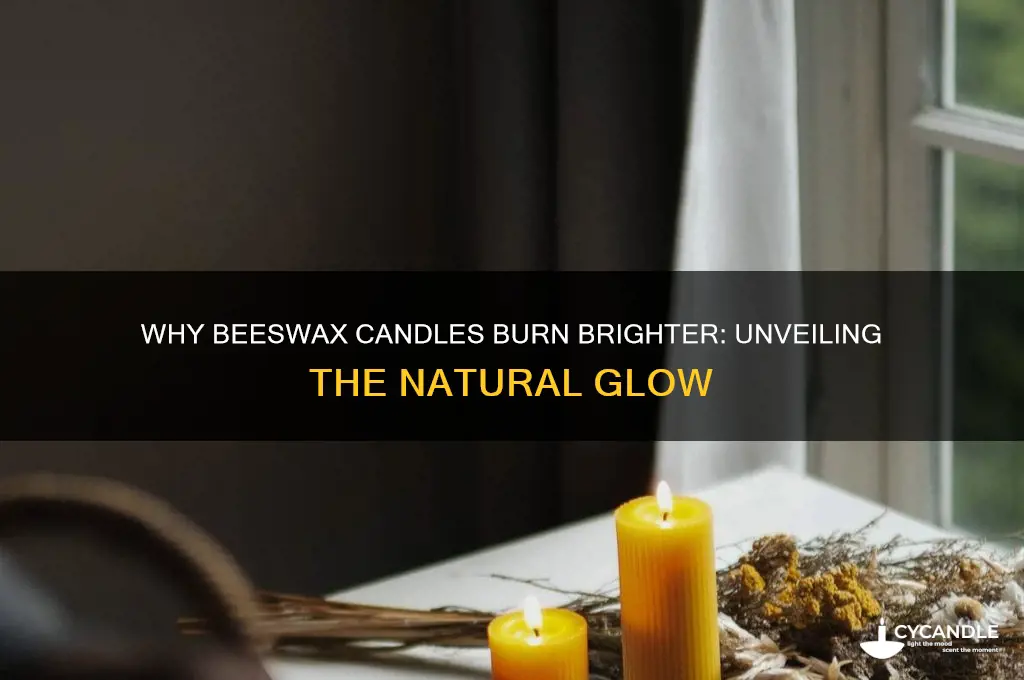 why do beeswax candles burn brighter