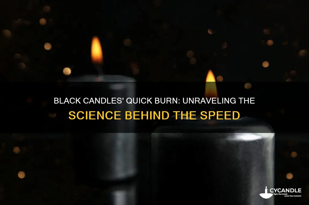 why do black candles burn faster
