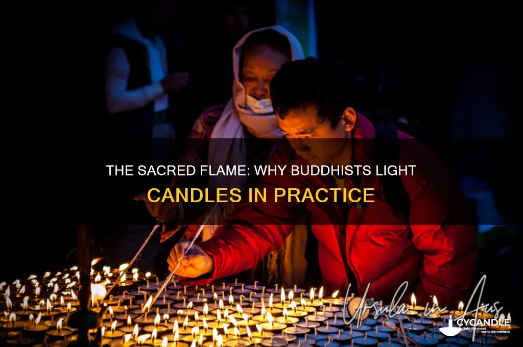 why do buddhist light candles