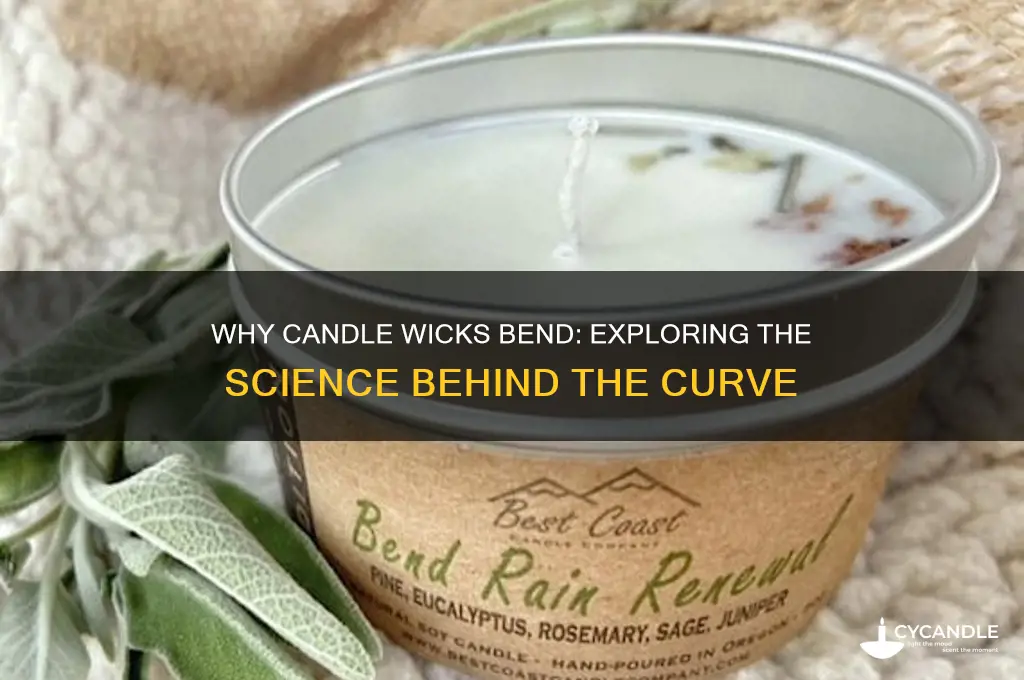 why do candle wicks bend
