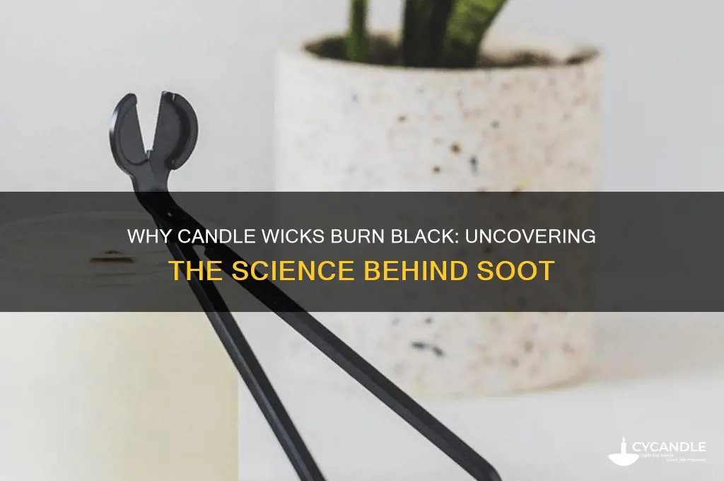 why do candle wicks burn black