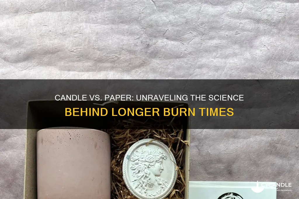why do candles burn longer than paper