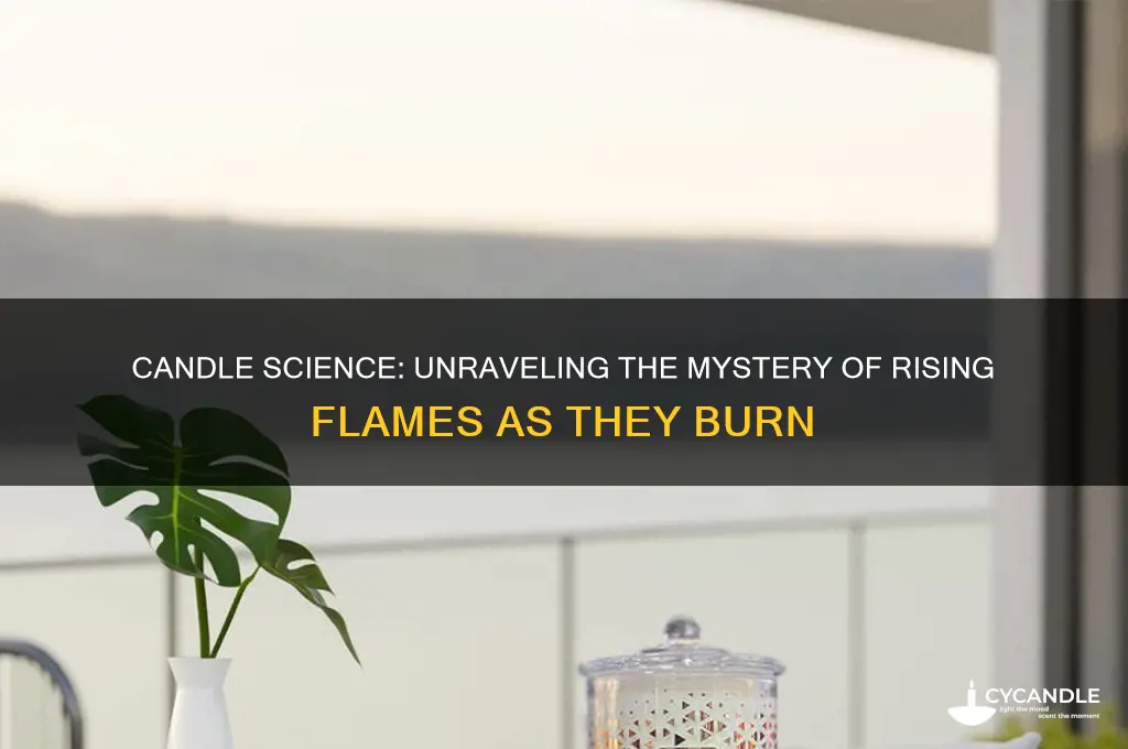 why do candles float higher as they burn