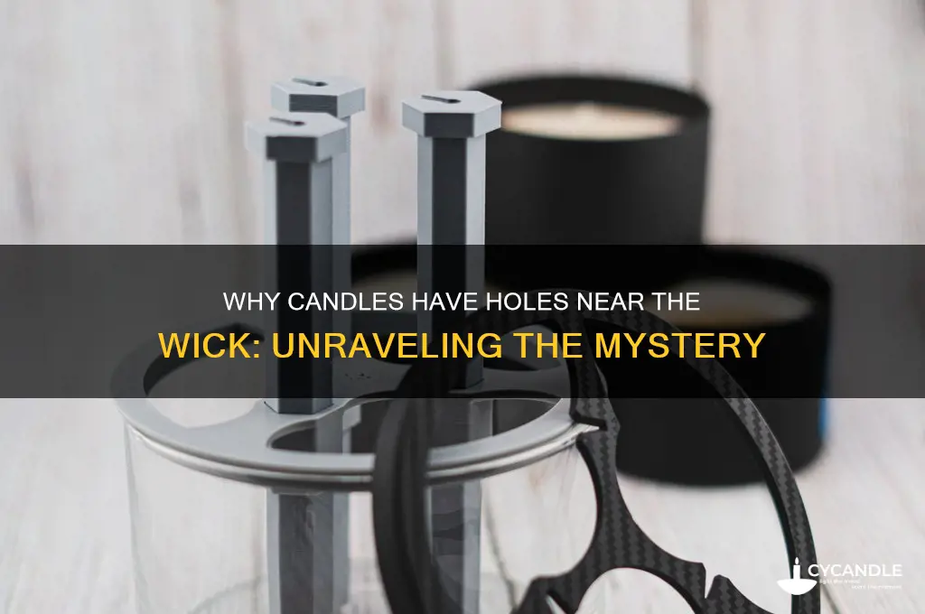 why do candles have holes near the wick