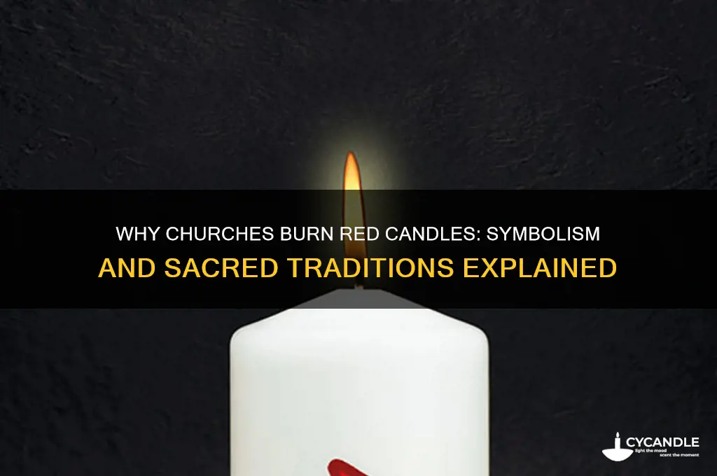 why do churches burn red candles