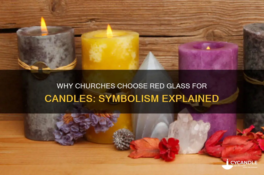 why do churches use red glass for candle