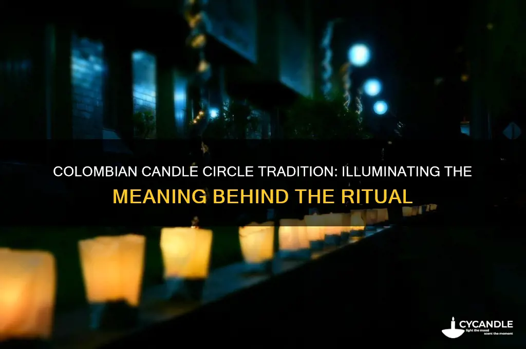 why do colombians make a candle circle