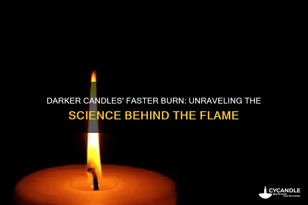 why do darker candles burn faster