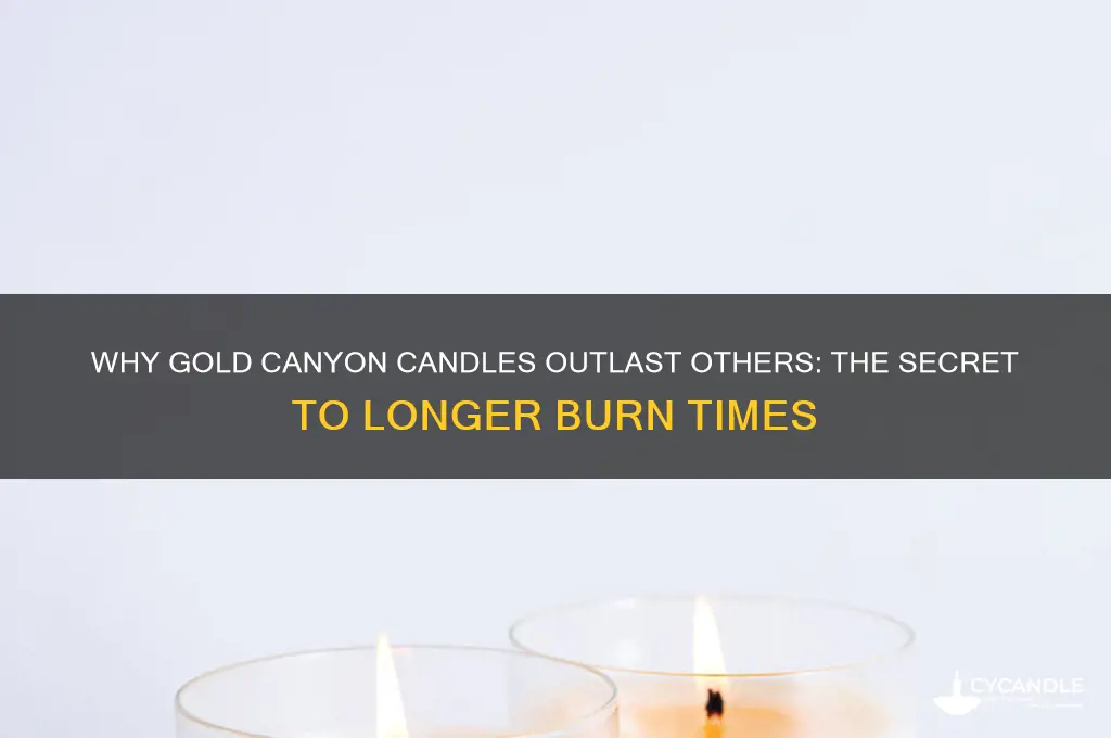 why do gold canyon candles burn longer