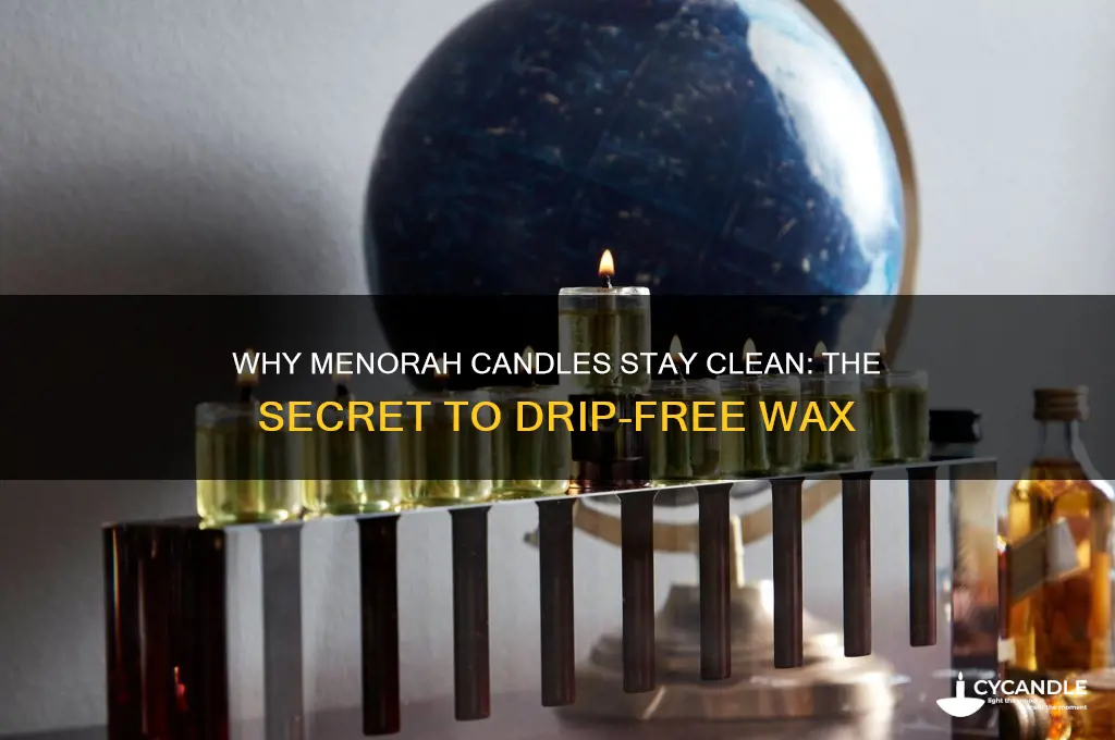 why do menora candles not drip wax
