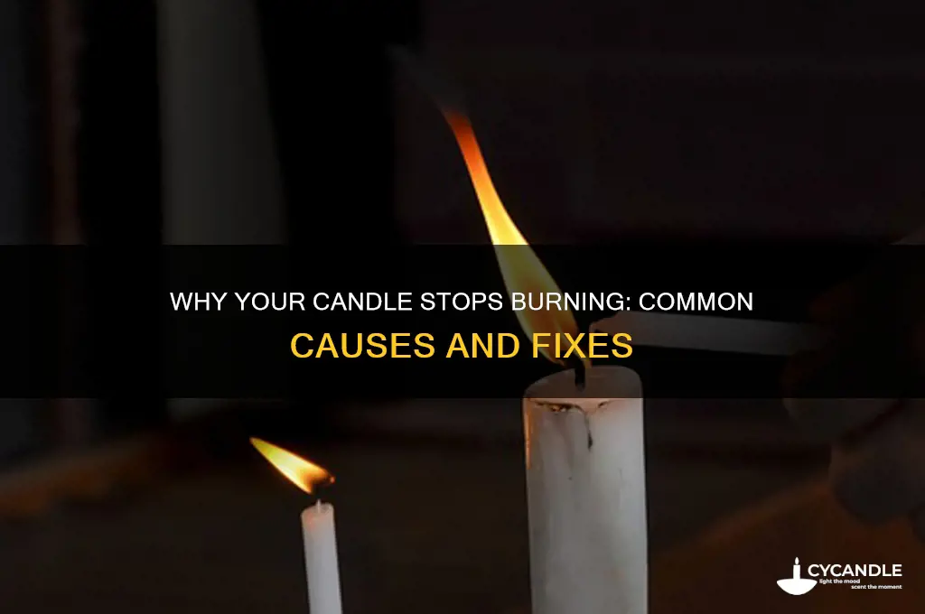 why do my candle stop burning