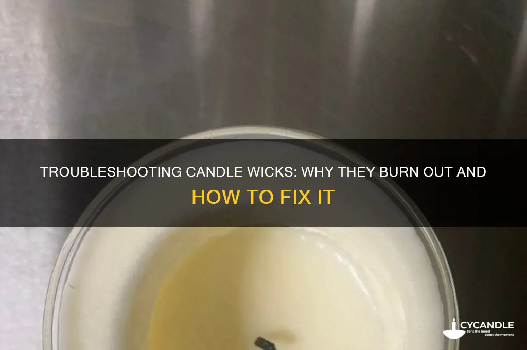 why do my candle wicks burn out