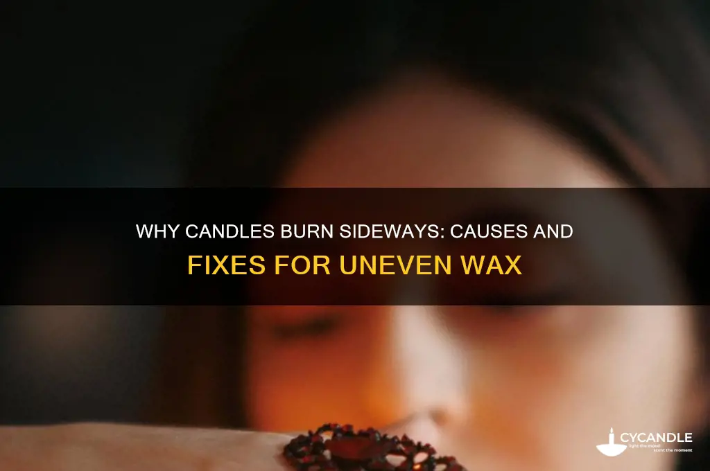 why do my candles burn sideways