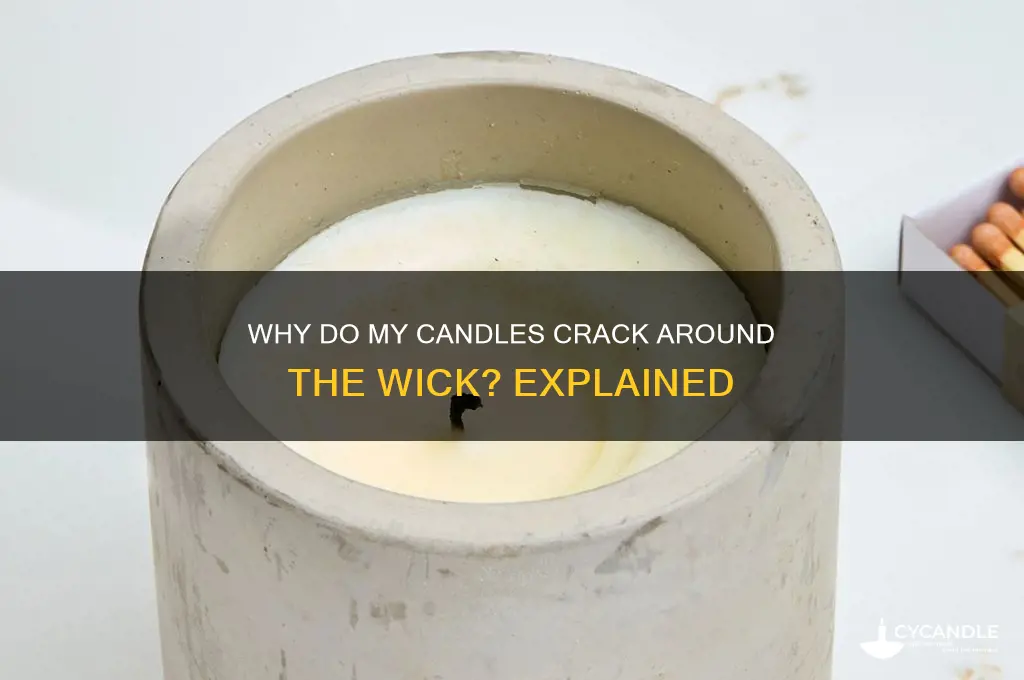 why do my candles crack around the wick