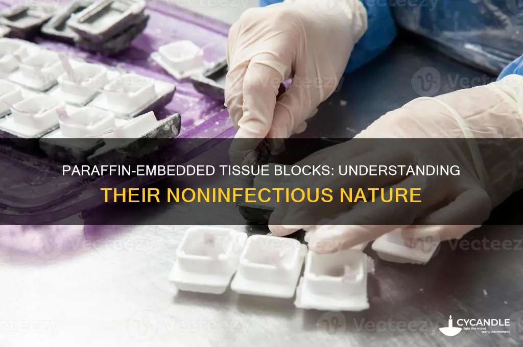 why do paraffin embedded tissue blocks considered noninfectious