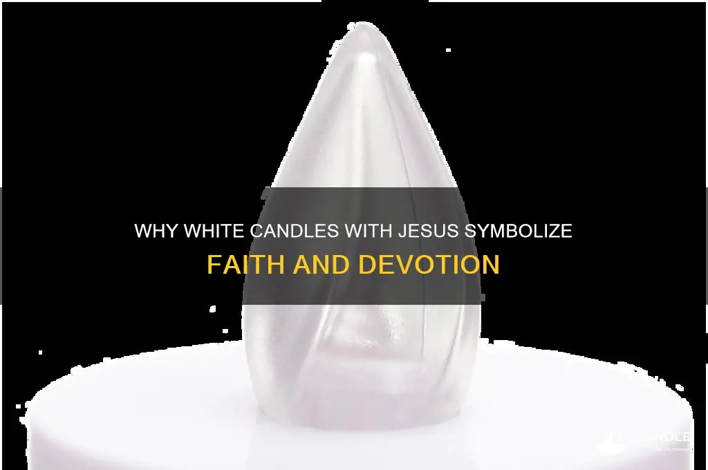 why do people light white candle with jesus on it