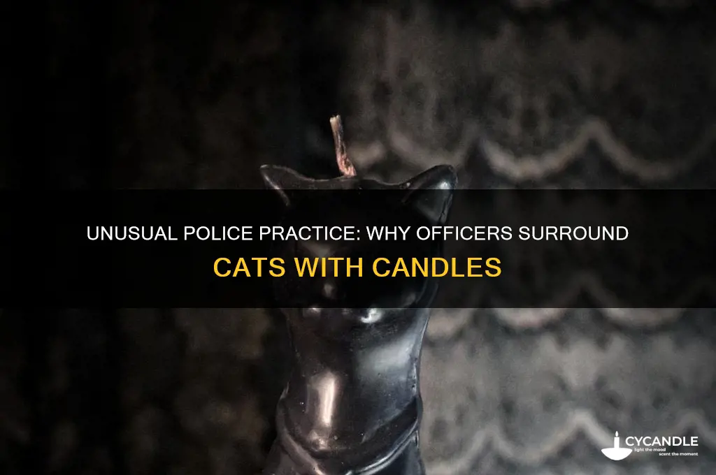 why do police put candles around cats