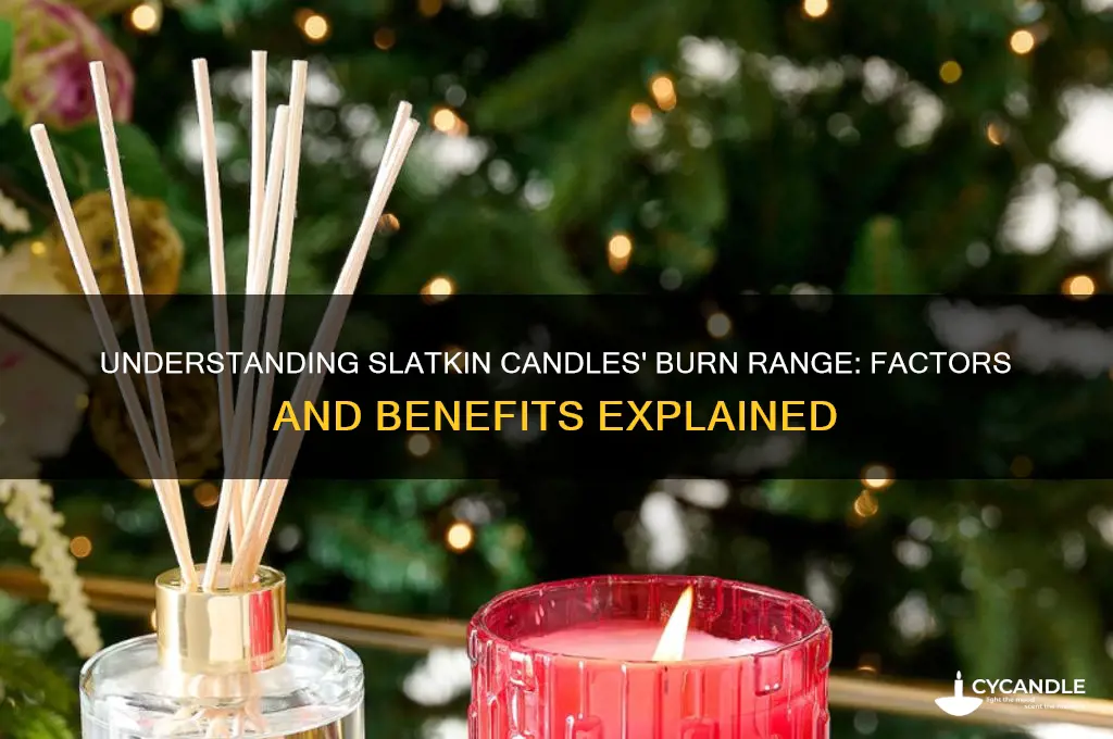 why do slatkin candles have a burn range