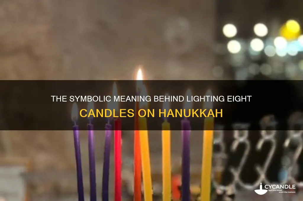 why do they light 8 candles on hanukkah