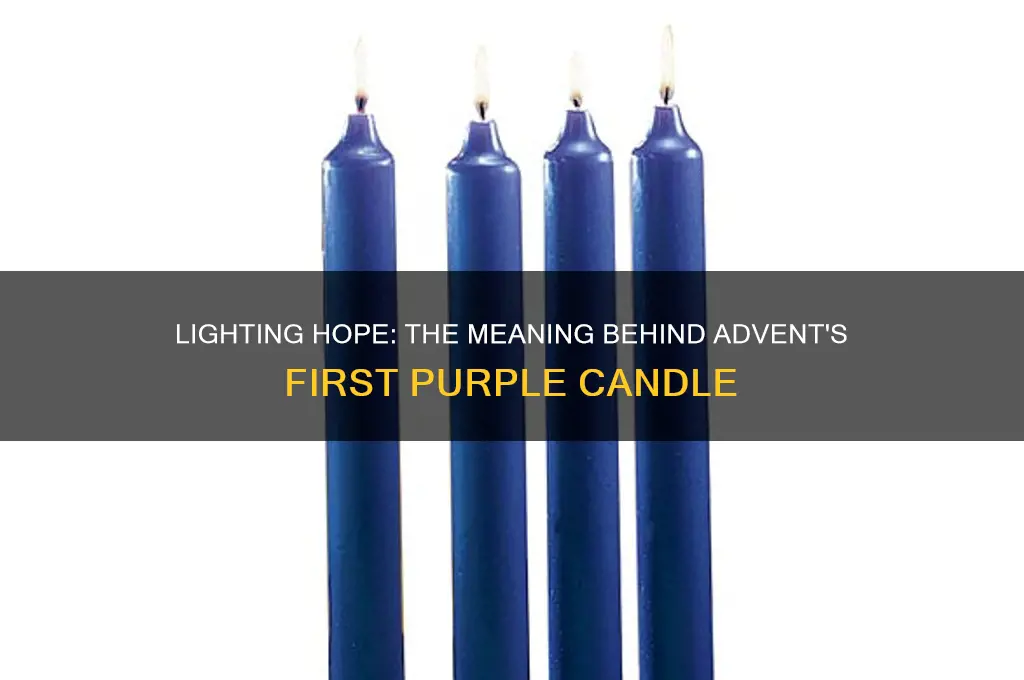 why do we light the first purple candle in advent