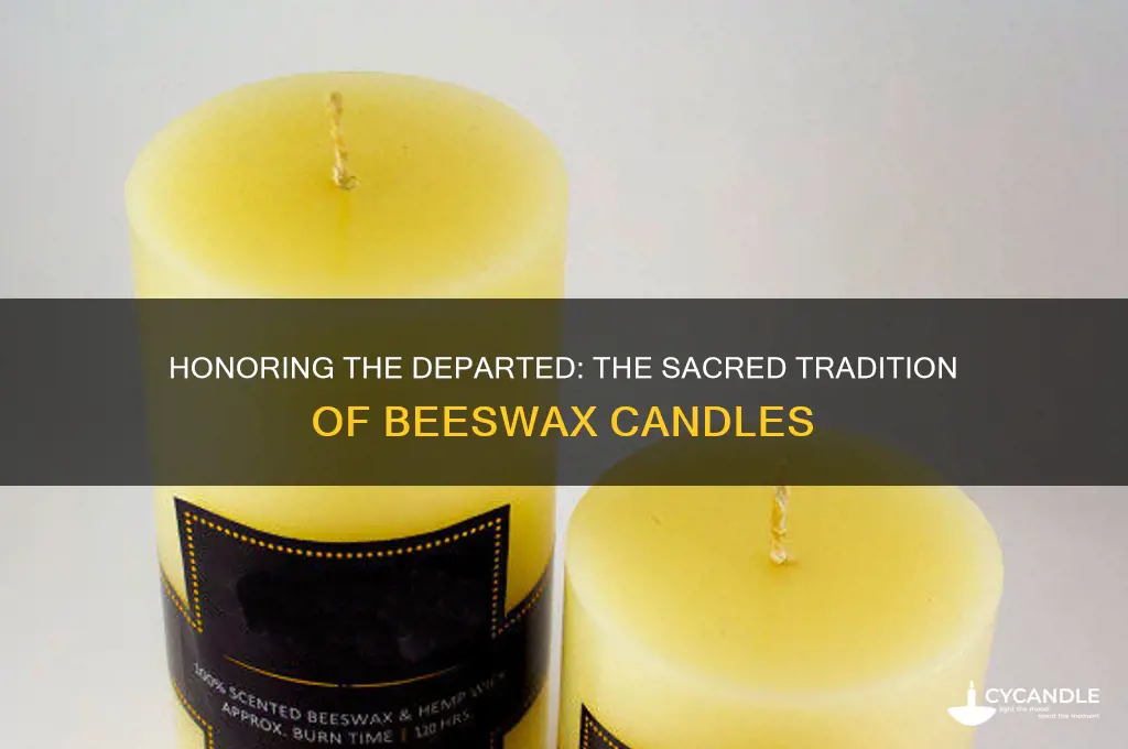 why do we use beeswax candles for the deceased