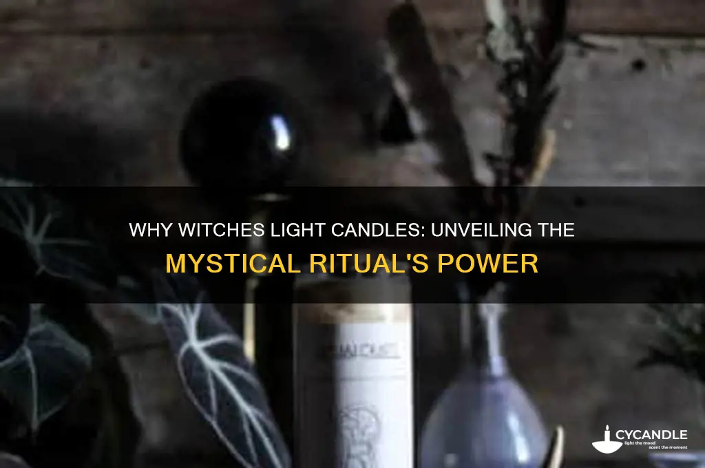 why do witches light candles