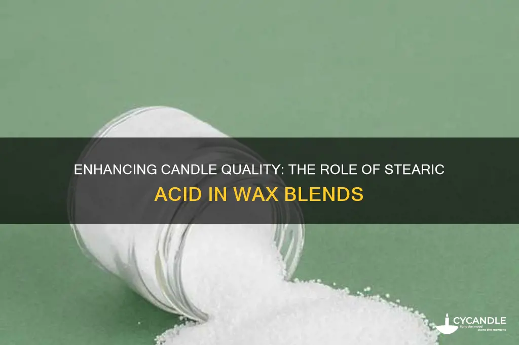 why do you add stearic acid to candle wax