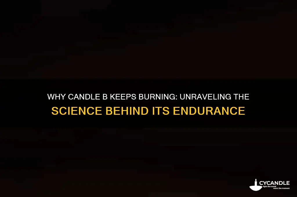 why do you think candle b continue burning