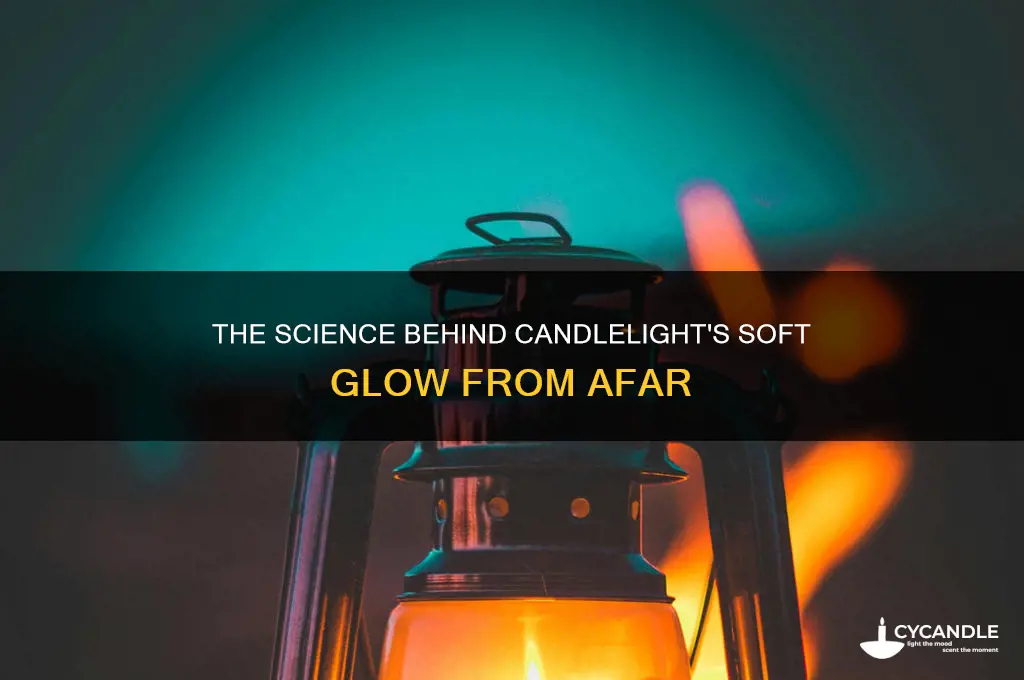 why does a candle light from a little ways away