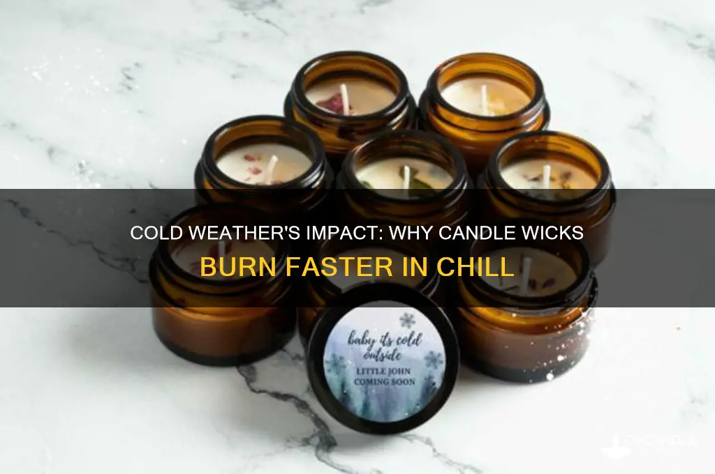 why does a candle wick burn fast when its cold