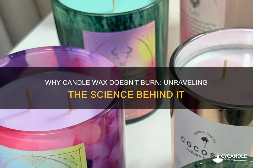 why does candle wax not burn