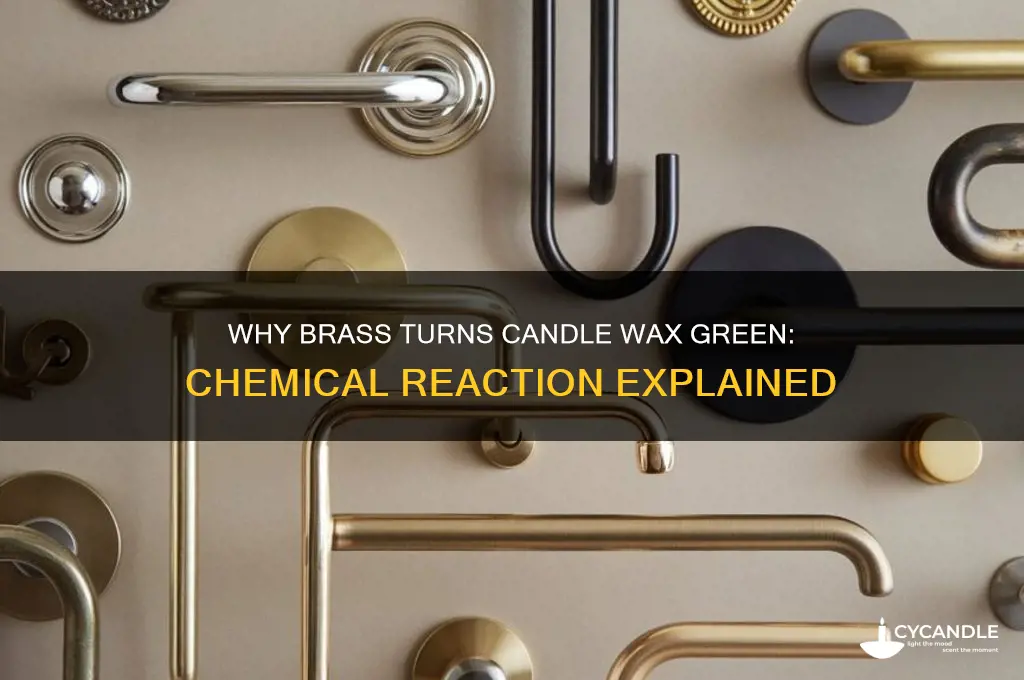 why does candle wax turn green in contact with brass