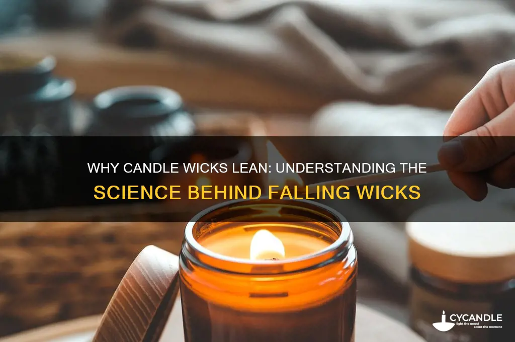 why does candle wick fall over