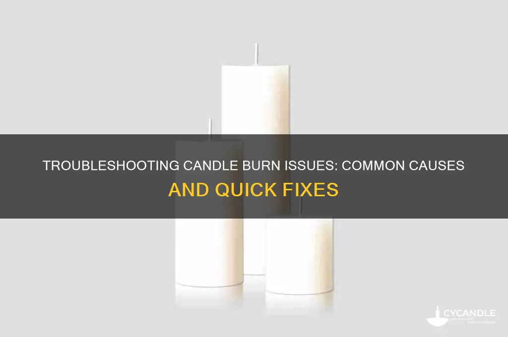 why does my candle not burn properly