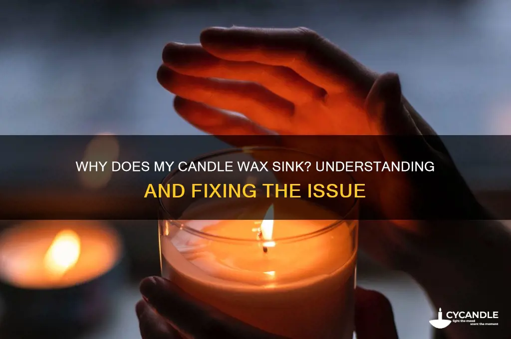 why does my candle wax sink