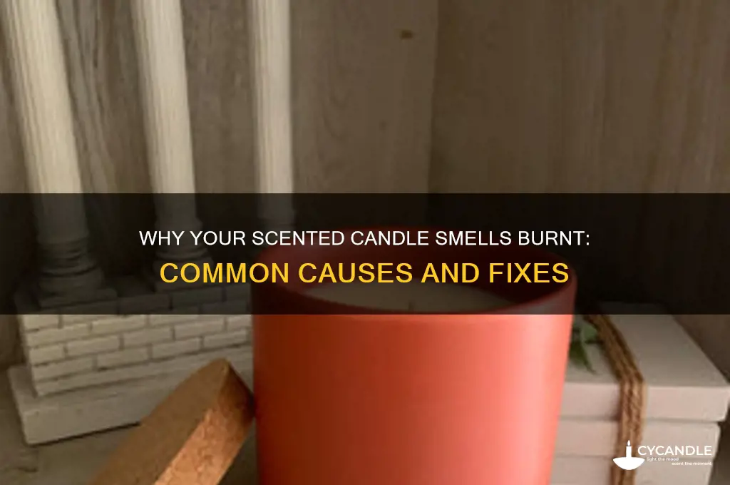 why does my scented candle smell burnt